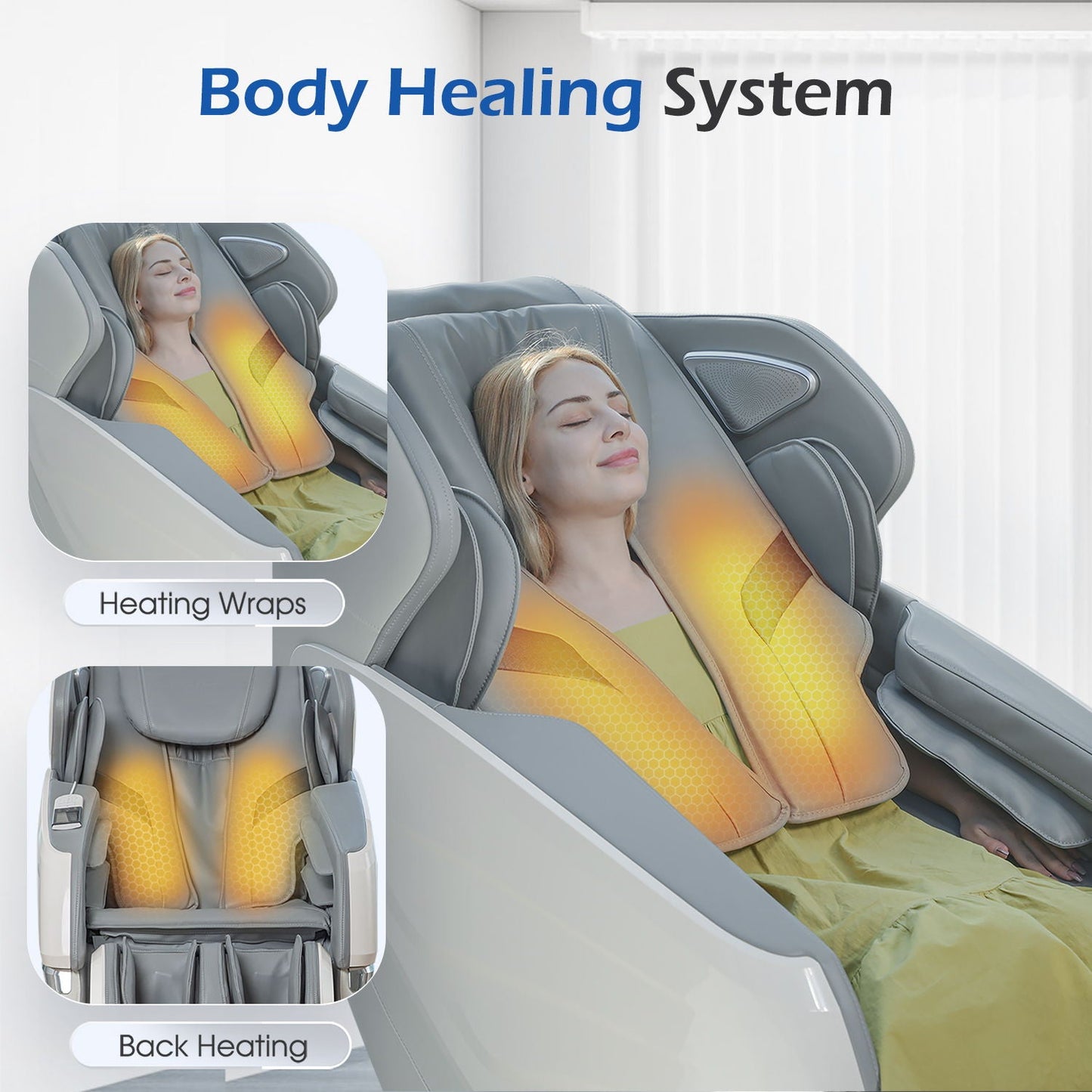 Bosscare GR8686 3D Full Body Massage Chair | Zero Gravity, SL Track, AI Voice & App Control | Gray