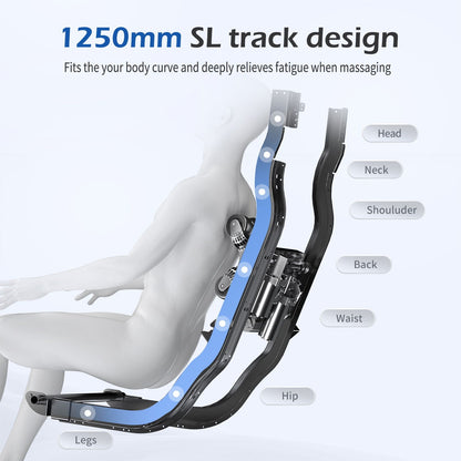 Bosscare GR8686 3D Full Body Massage Chair | Zero Gravity, SL Track, AI Voice & App Control | Gray