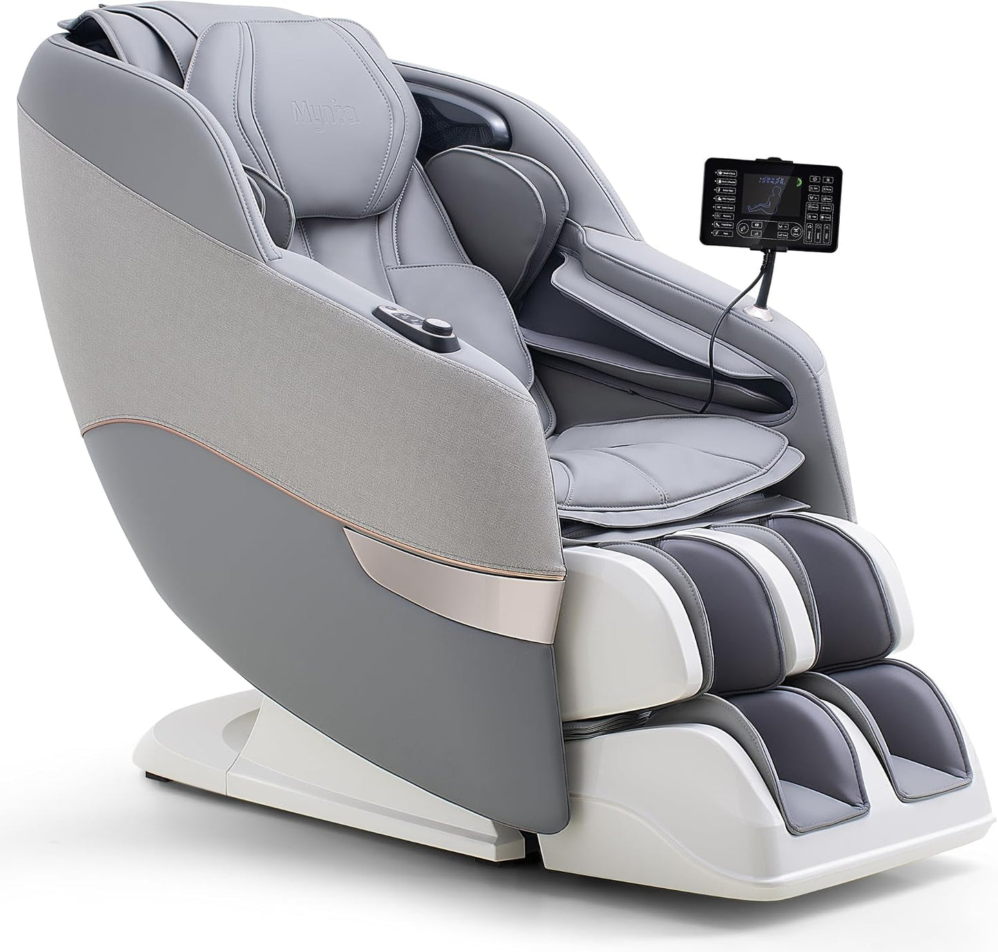 Massage Chair Full Body, 170° Flexible SL Track Shiatsu 3D Massage Chairs with Zero Gravity, Bluetooth Speaker, Airbags & Heating, Mc1650(Grey)