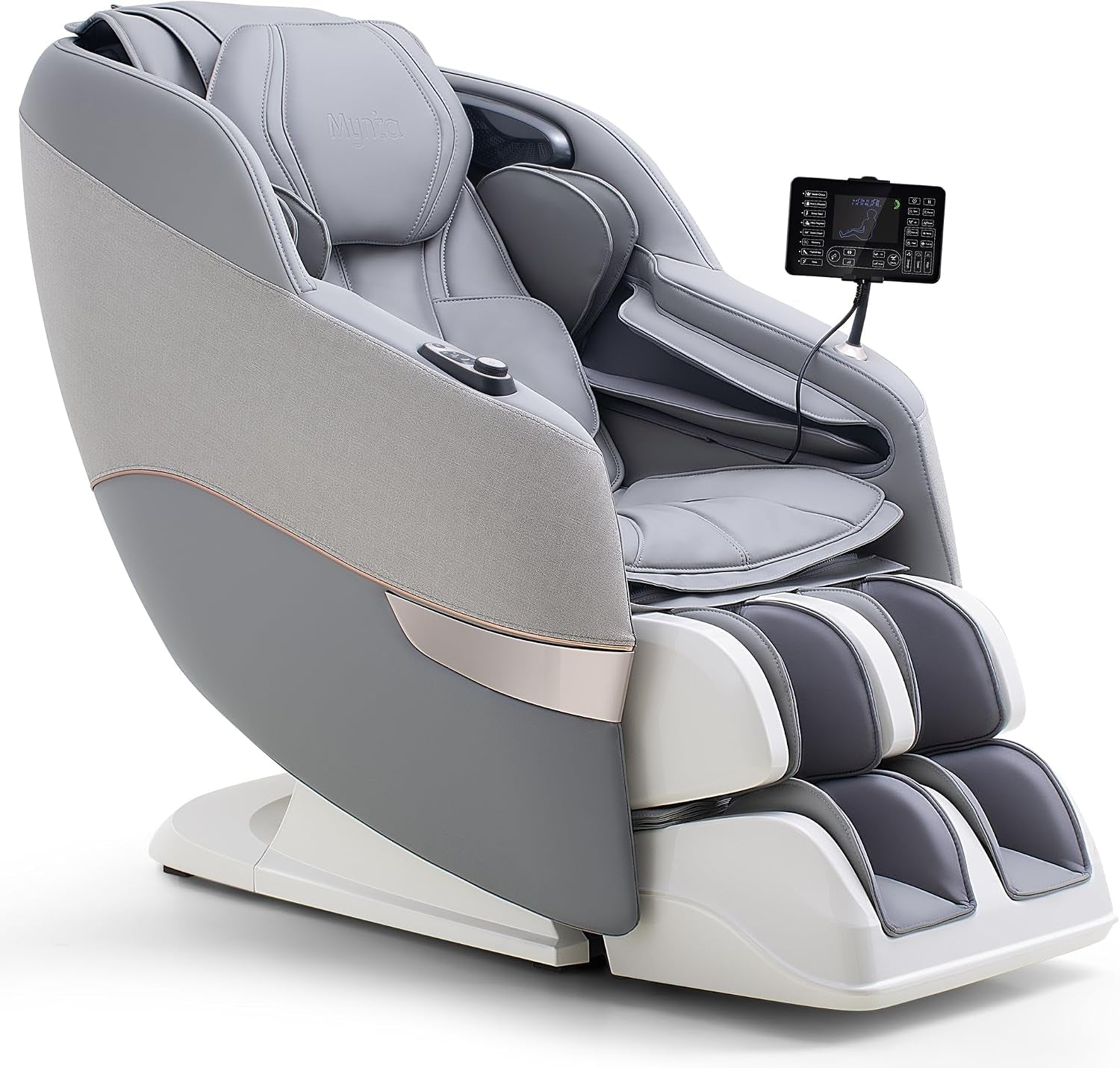 Massage Chair Full Body, 170° Flexible SL Track Shiatsu 3D Massage Chairs with Zero Gravity, Bluetooth Speaker, Airbags & Heating, Mc1650(Grey)