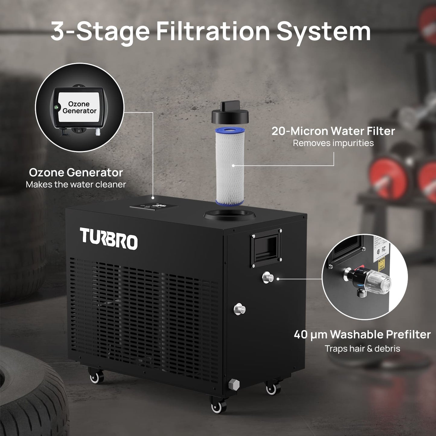 FrostCore F85 Ice Bath Water Chiller | 36–86°F Cold Plunge Chiller with Wi-Fi Control & Ozone Filtration