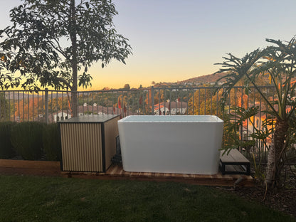 RevX Acrylic X Tub Cold Plunge | LUX 1.5 HP Hot & Cold Chiller with Filtration System