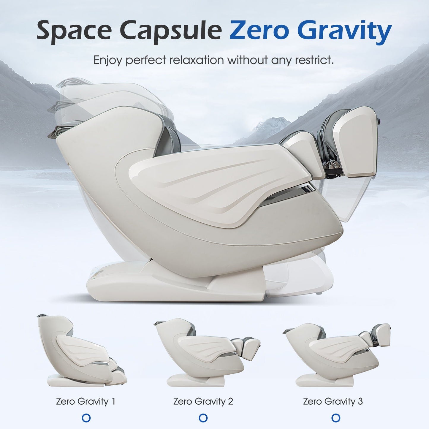 Bosscare GR8686 3D Full Body Massage Chair | Zero Gravity, SL Track, AI Voice & App Control | Gray