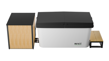 RevX Acrylic X Tub Cold Plunge | LUX 1.5 HP Hot & Cold Chiller with Filtration System