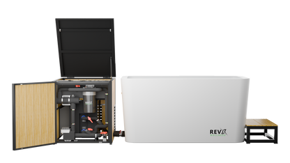 RevX Acrylic X Tub Cold Plunge | LUX 1.5 HP Hot & Cold Chiller with Filtration System