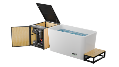RevX Acrylic X Tub Cold Plunge | LUX 1.5 HP Hot & Cold Chiller with Filtration System