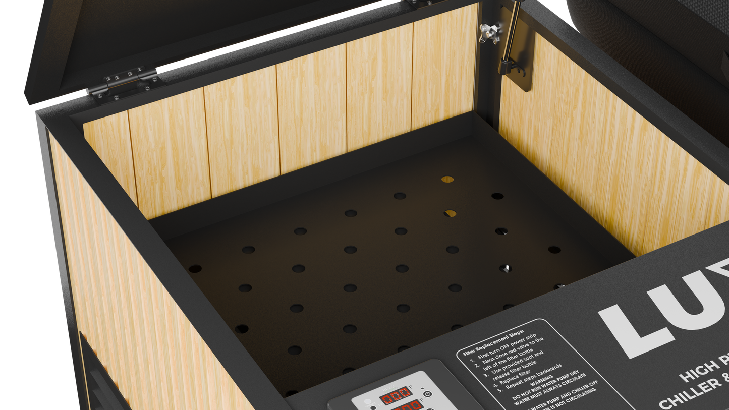 RevX Acrylic X Tub Cold Plunge | LUX 1.5 HP Hot & Cold Chiller with Filtration System
